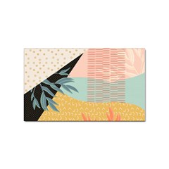 Leaves Pattern Design Colorful Sticker Rectangular (10 Pack)