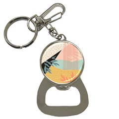 Leaves Pattern Design Colorful Bottle Opener Key Chain by Uceng