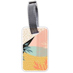 Leaves Pattern Design Colorful Luggage Tag (one Side) by Uceng