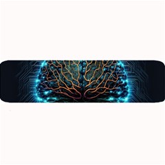 Brain Mind Technology Circuit Board Layout Patterns Large Bar Mat by Uceng