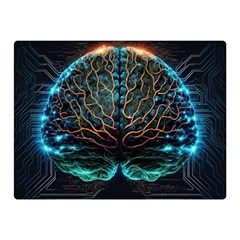 Brain Mind Technology Circuit Board Layout Patterns Premium Plush Fleece Blanket (mini) by Uceng