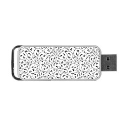 Winking Emoticon Sketchy Drawing Motif Random Pattern Portable USB Flash (Two Sides)