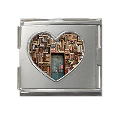 Books Mega Link Heart Italian Charm (18mm) by artworkshop