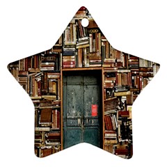 Books Star Ornament (two Sides) by artworkshop