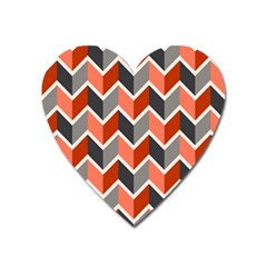 Colorful Zigzag Pattern Wallpaper Free Vector Heart Magnet by artworkshop
