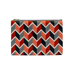 Colorful Zigzag Pattern Wallpaper Free Vector Cosmetic Bag (medium) by artworkshop