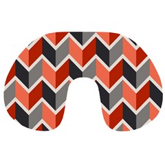 Colorful Zigzag Pattern Wallpaper Free Vector Travel Neck Pillow by artworkshop