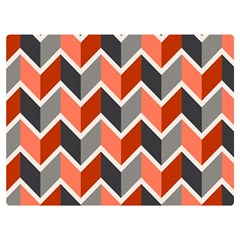 Colorful Zigzag Pattern Wallpaper Free Vector One Side Premium Plush Fleece Blanket (extra Small) by artworkshop