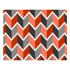 Colorful Zigzag Pattern Wallpaper Free Vector One Side Premium Plush Fleece Blanket (large) by artworkshop