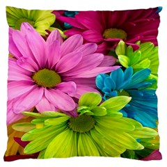 Flowers Wallpaper Large Cushion Case (one Side) by artworkshop