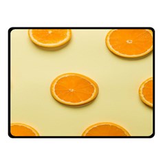 Fruite Orange One Side Fleece Blanket (small)