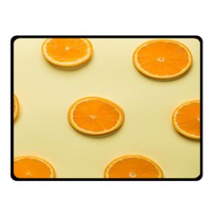 Fruite Orange Fleece Blanket (small) by artworkshop