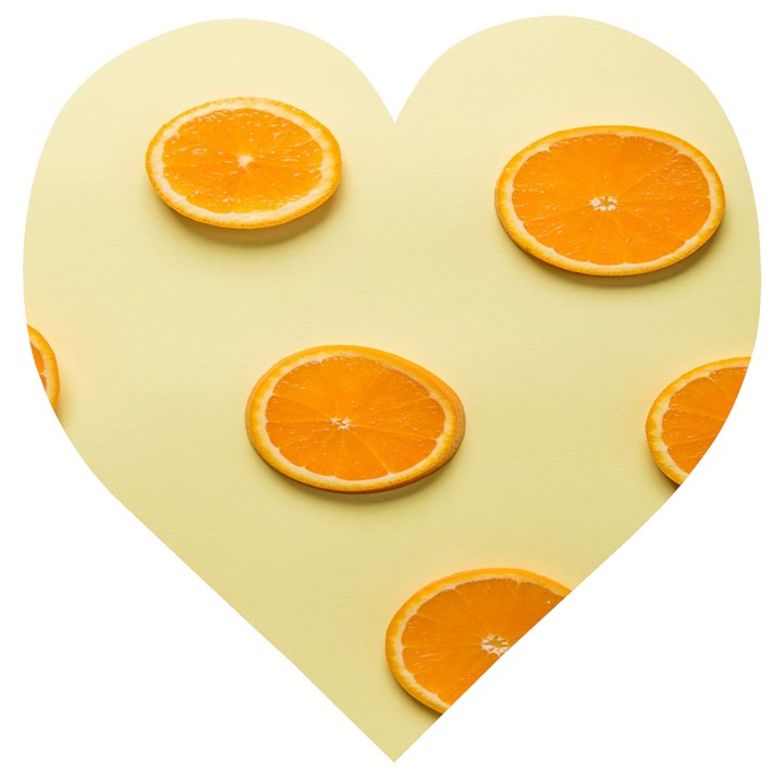 Fruite Orange Wooden Puzzle Heart