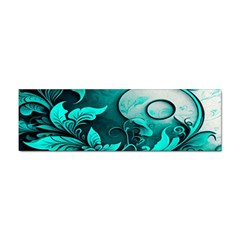 Turquoise Flower Background Sticker Bumper (10 pack)