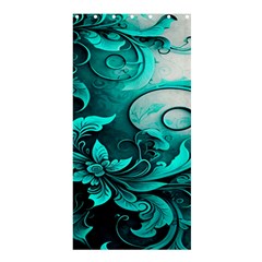 Turquoise Flower Background Shower Curtain 36  X 72  (stall)  by artworkshop