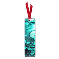 Turquoise Flower Background Small Book Marks