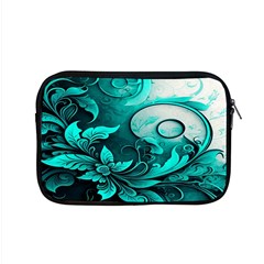 Turquoise Flower Background Apple Macbook Pro 15  Zipper Case by artworkshop