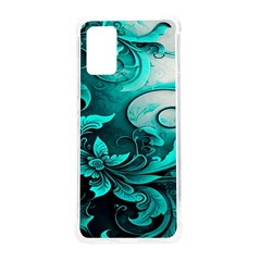 Turquoise Flower Background Samsung Galaxy S20plus 6 7 Inch Tpu Uv Case by artworkshop