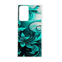 Turquoise Flower Background Samsung Galaxy Note 20 Ultra Tpu Uv Case by artworkshop