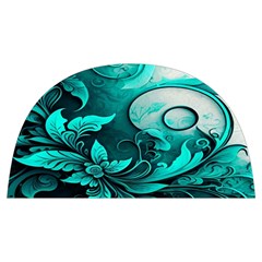 Turquoise Flower Background Anti scalding pot cap