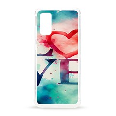 Valentines Day Heart Watercolor Background Samsung Galaxy S20 6 2 Inch Tpu Uv Case by artworkshop