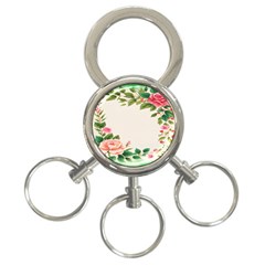 Watercolor Flower 3-ring Key Chain by artworkshop