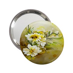 Watercolor Yellow And-white Flower Background 2 25  Handbag Mirrors by artworkshop