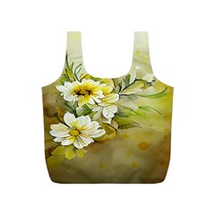 Watercolor Yellow And-white Flower Background Full Print Recycle Bag (S)