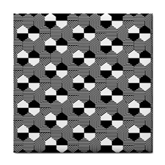 Geometric Pattern Line Form Texture Structure Tile Coaster by Ravend
