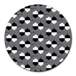 Geometric Pattern Line Form Texture Structure Round Mousepad Front