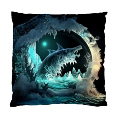 Sculpture Dinosaur Shark Frozen Winter Fantasy Standard Cushion Case (one Side)