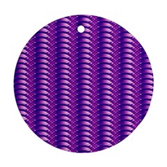 Purple Textile Vibrant Decor 3d Ornament (round) by Ravend
