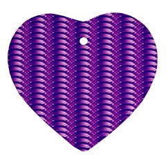 Purple Textile Vibrant Decor 3d Ornament (heart)