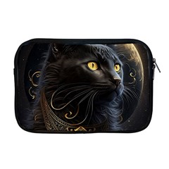 Ai Generated Cat Moon Feline Cute Apple Macbook Pro 17  Zipper Case