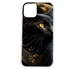 Ai Generated Cat Moon Feline Cute Iphone 12 Pro Max Tpu Uv Print Case by Ravend