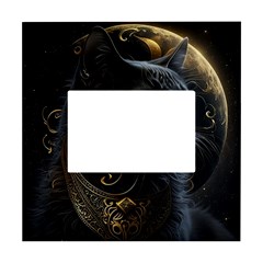 Ai Generated Cat Moon Feline Cute White Box Photo Frame 4  X 6  by Ravend