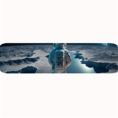 Ai Generated Space Astronaut Universe Moon Earth Large Bar Mat by Ravend