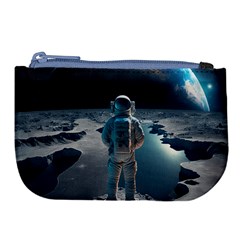 Ai Generated Space Astronaut Universe Moon Earth Large Coin Purse