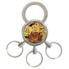 Flowers Roses Plant Bloom Blossom 3-ring Key Chain