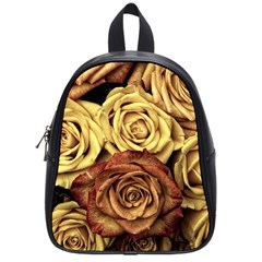 Flowers Roses Plant Bloom Blossom School Bag (small) by Ravend