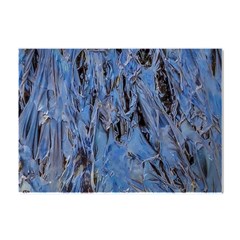 Blue Abstract Texture Print Crystal Sticker (a4) by dflcprintsclothing