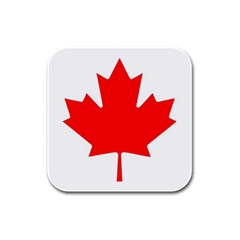Canada Flag Canadian Flag View Rubber Square Coaster (4 Pack) by Ravend