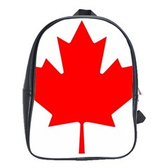 Canada Flag Canadian Flag View School Bag (xl) by Ravend