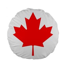 Canada Flag Canadian Flag View Standard 15  Premium Flano Round Cushions