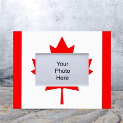 Canada Flag Canadian Flag View White Tabletop Photo Frame 4 x6  by Ravend