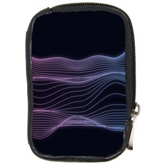 Abstract Wave Digital Design Space Energy Fractal Compact Camera Leather Case