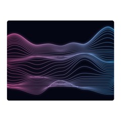 Abstract Wave Digital Design Space Energy Fractal Premium Plush Fleece Blanket (mini)