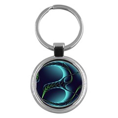 Fractal Abstract Art Artwork Design Wallpaper Key Chain (round)