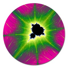 Fractal Art Math Abstract Artwork Pink Magenta Magnet 5  (round)