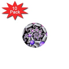 Background Fractal Annotation Sample Fantasy 1  Mini Buttons (10 Pack)  by Ravend